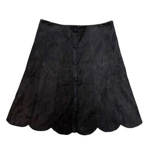 ANTHROPOLOGIE by Bird Cage Faux Suede Skirt Size Medium